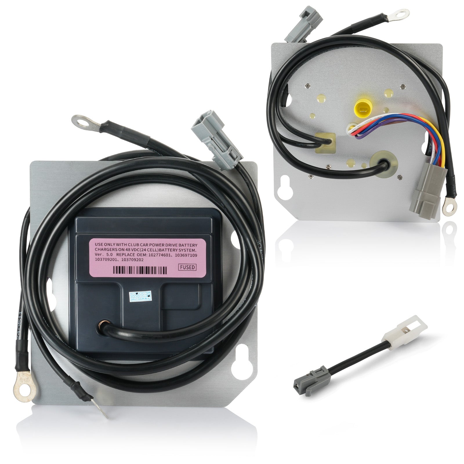 Golf Cart On Board Computer OBC 48V with Square 6-Pins, Compatible with 2009-Up Club Car DS Regen II, DS IQ Villager 6 Villager 8 Models, OEM #102774601, |Drive-up