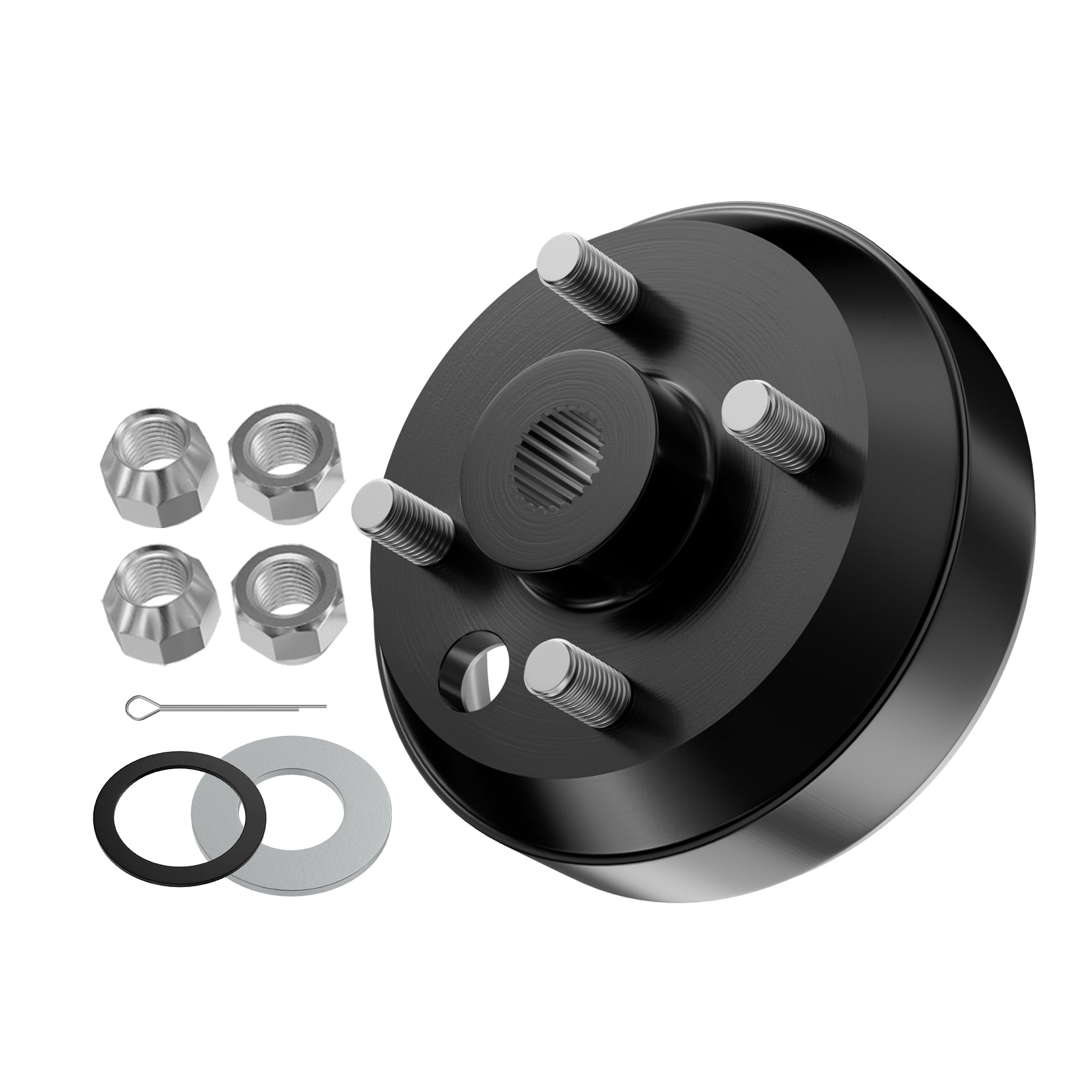 Golf Cart Brake Drum Hub Assembly for EZGO TXT Elec 1982-Up & 1982-1993 2-Cycle Gas Models, 24 Tooth Star Spline | Drive-up