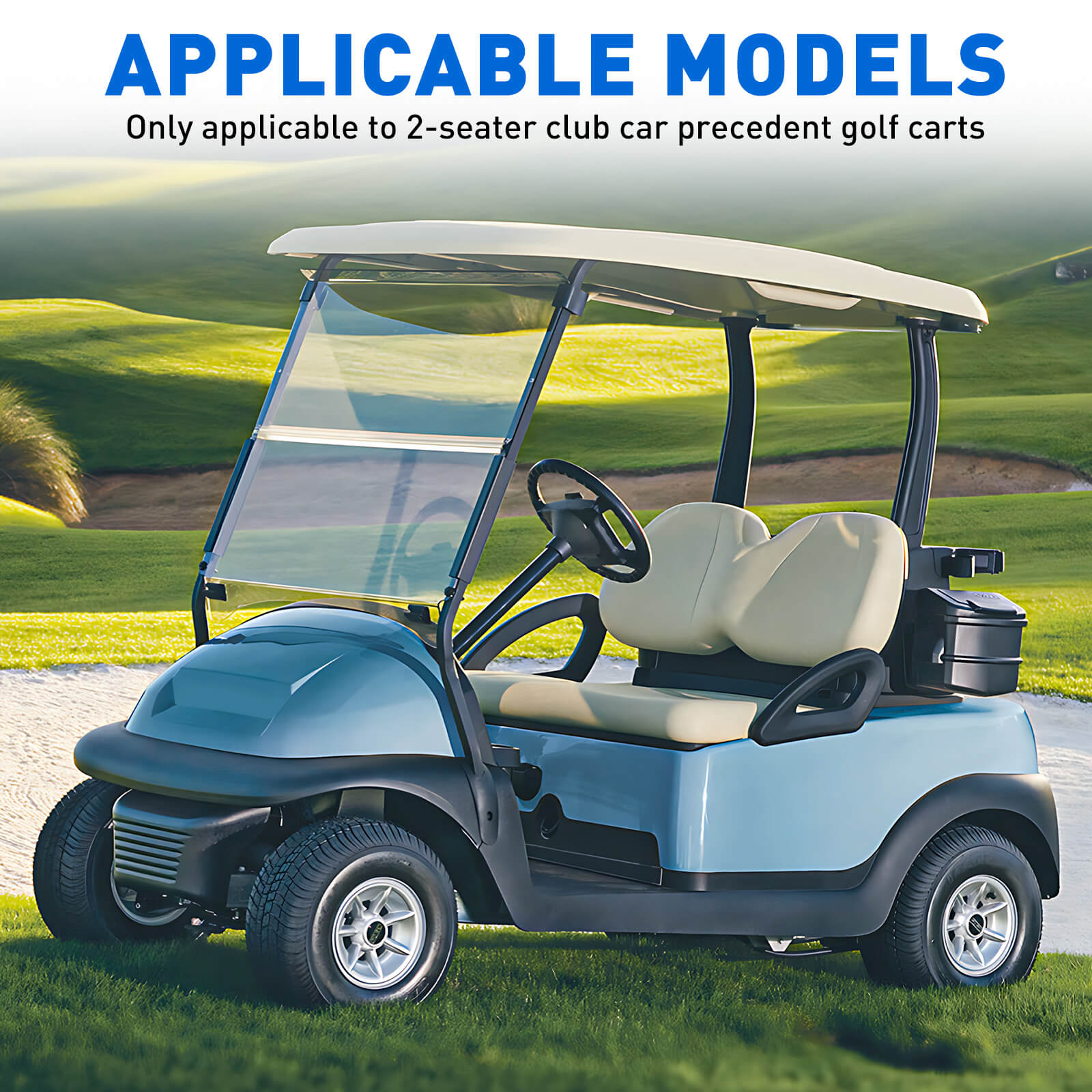 Golf Cart Roof Sun Shade Cover for Club Car Precedent 2 Passenger Models | Drive-up