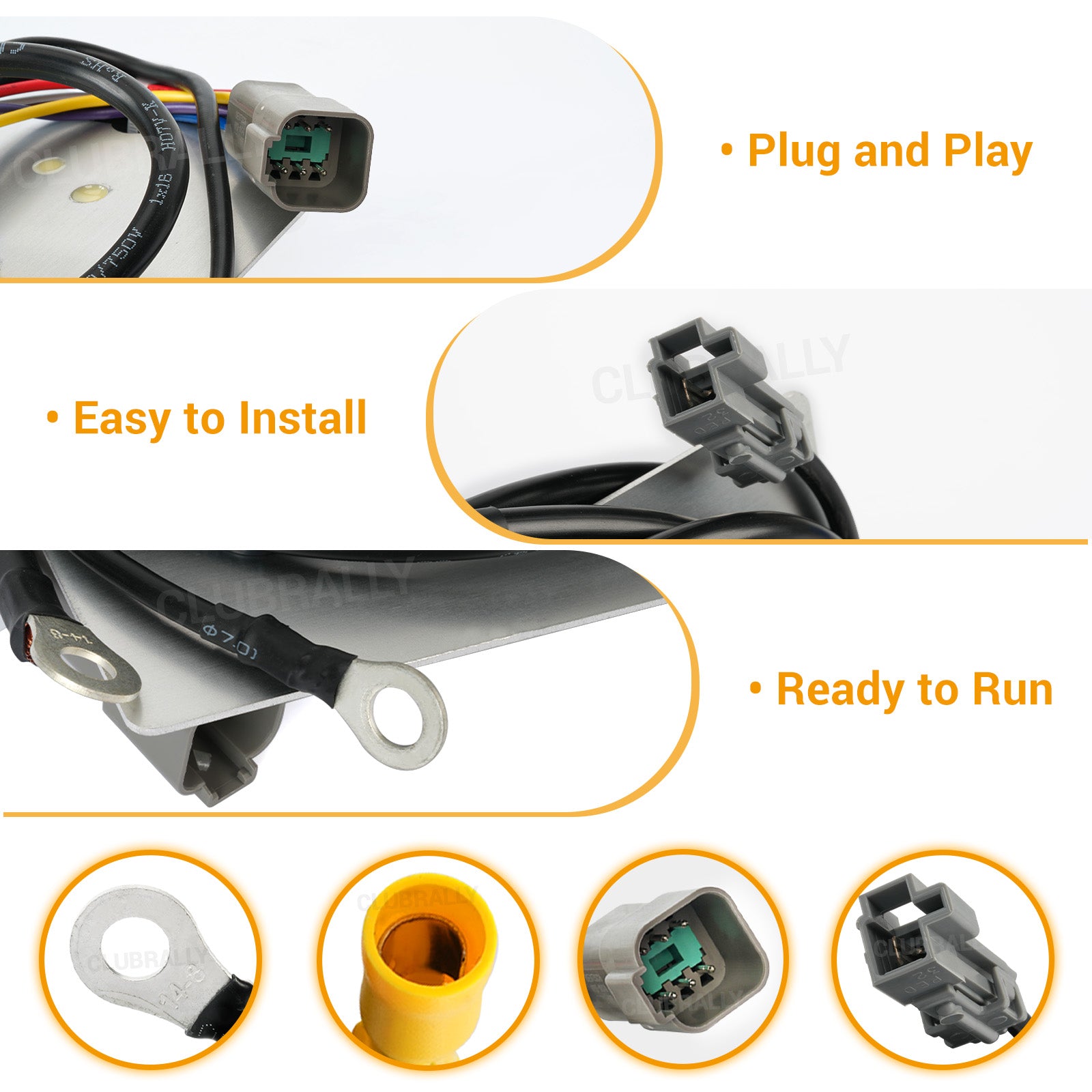 Golf Cart On Board Computer OBC 48V with Square 6-Pins, Compatible with 2009-Up Club Car DS Regen II, DS IQ Villager 6 Villager 8 Models, OEM #102774601, |Drive-up