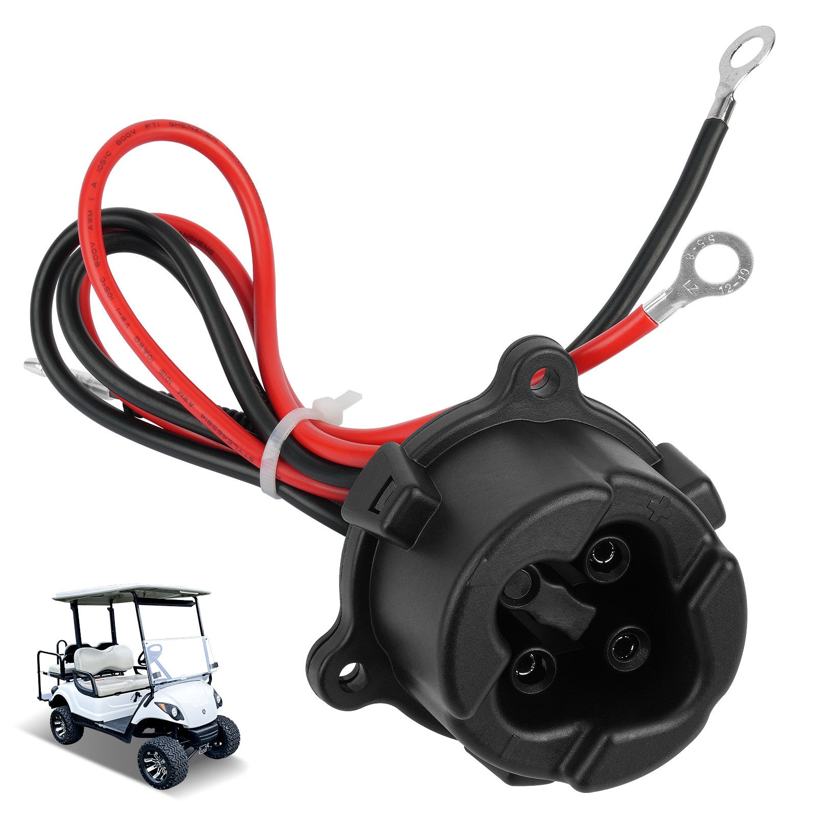 48V MAC DC Charger, Plug Powerwise Receptacle for Yamaha Electric 2011-2017 G29 |Drive-up