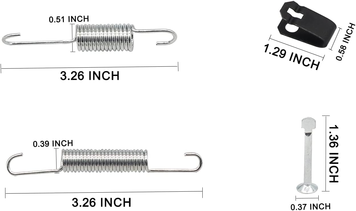 Club Car Brake Shoes Spring Kit Fits 1980-UP DS and Precedent Golf Carts 1018163-01 1011466 | Drive-up