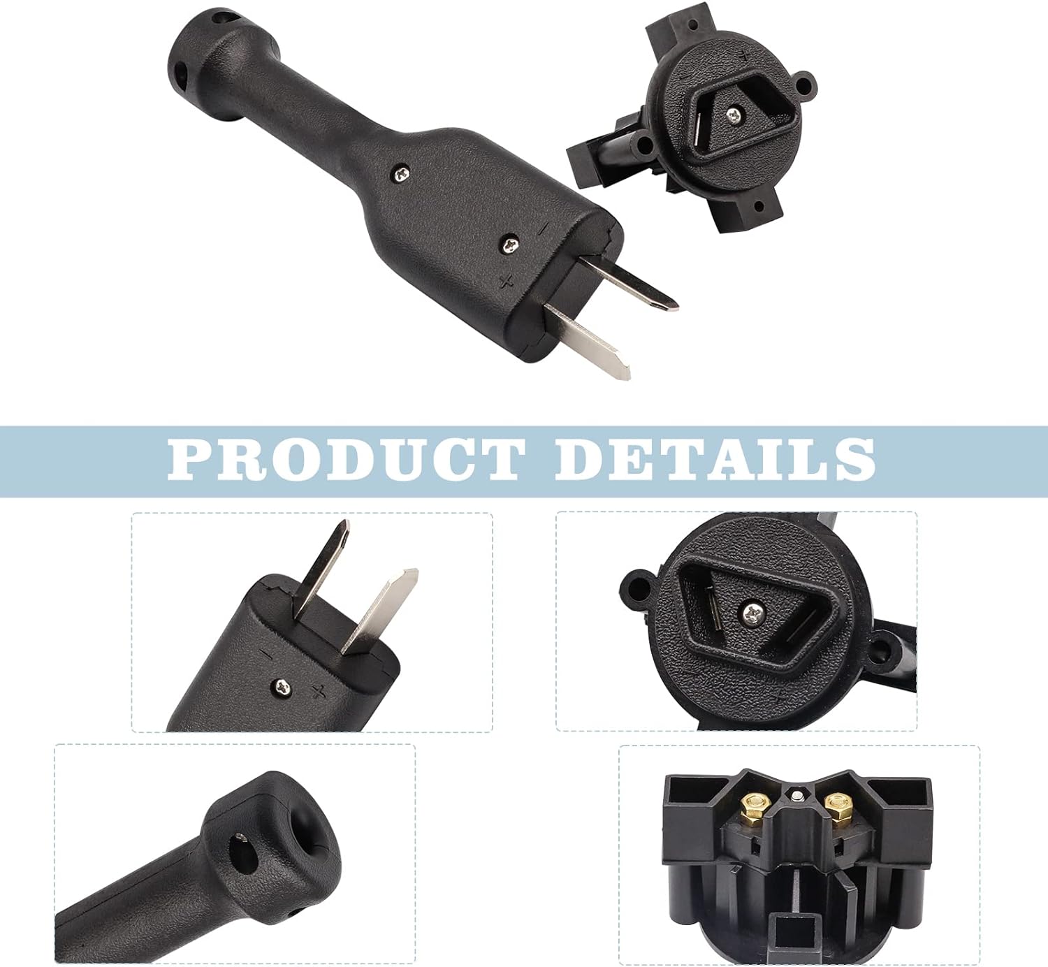 Crow Foot 2 Prong Charger Plug & E-Way Receptacle for Yamaha 36V Golf Cart Charger | Drive-up