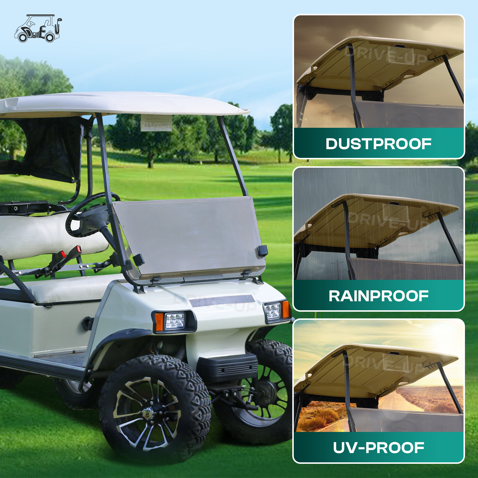 Golf Cart Transparent Hinged Message Holder for Club Car Models 10Pcs |Drive-up