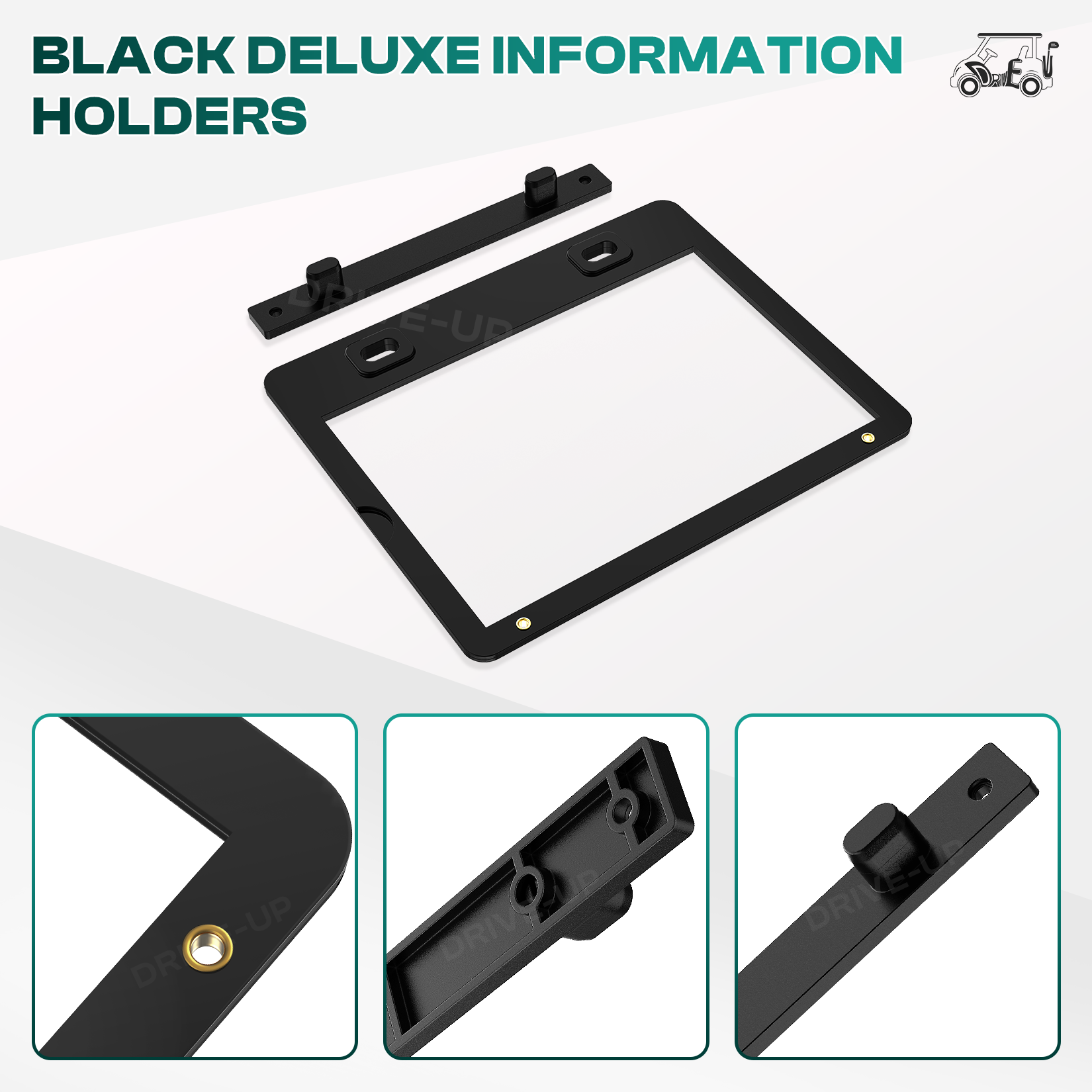 Golf Cart Black Deluxe Message Holder for Club Car | Drive-up