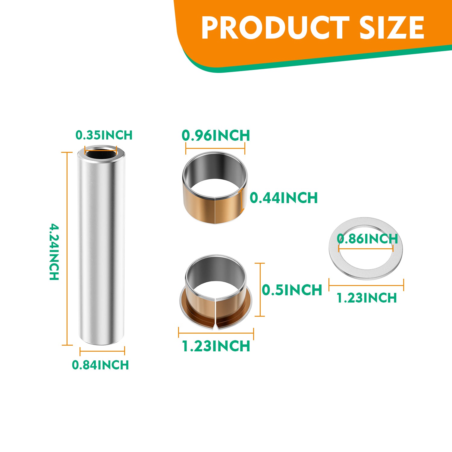 EZGO TXT RXV Bushing Spindle King Pin Tube Kit | Drive-up