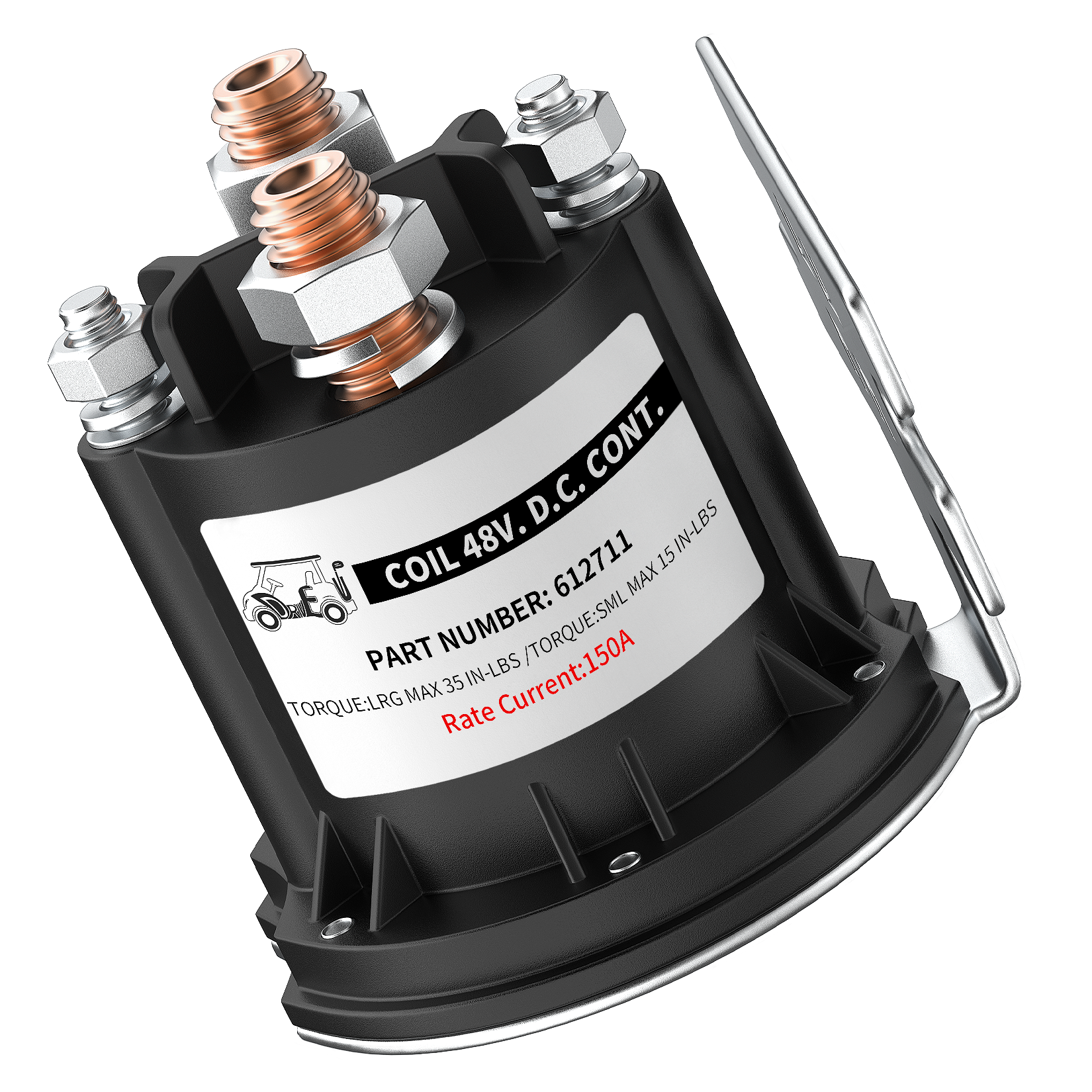 EZGO TXT 48 Volt Solenoid for Electric 2010-Up and All 48V MPT 800/1000 Vehicles Golf Cart |Drive-up