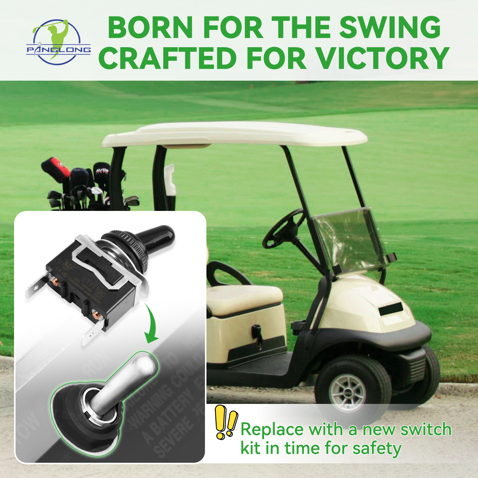 Club Car Electric Precedent Tow Run Switch for 2004-Newer Precedent Electric Models |Drive-up