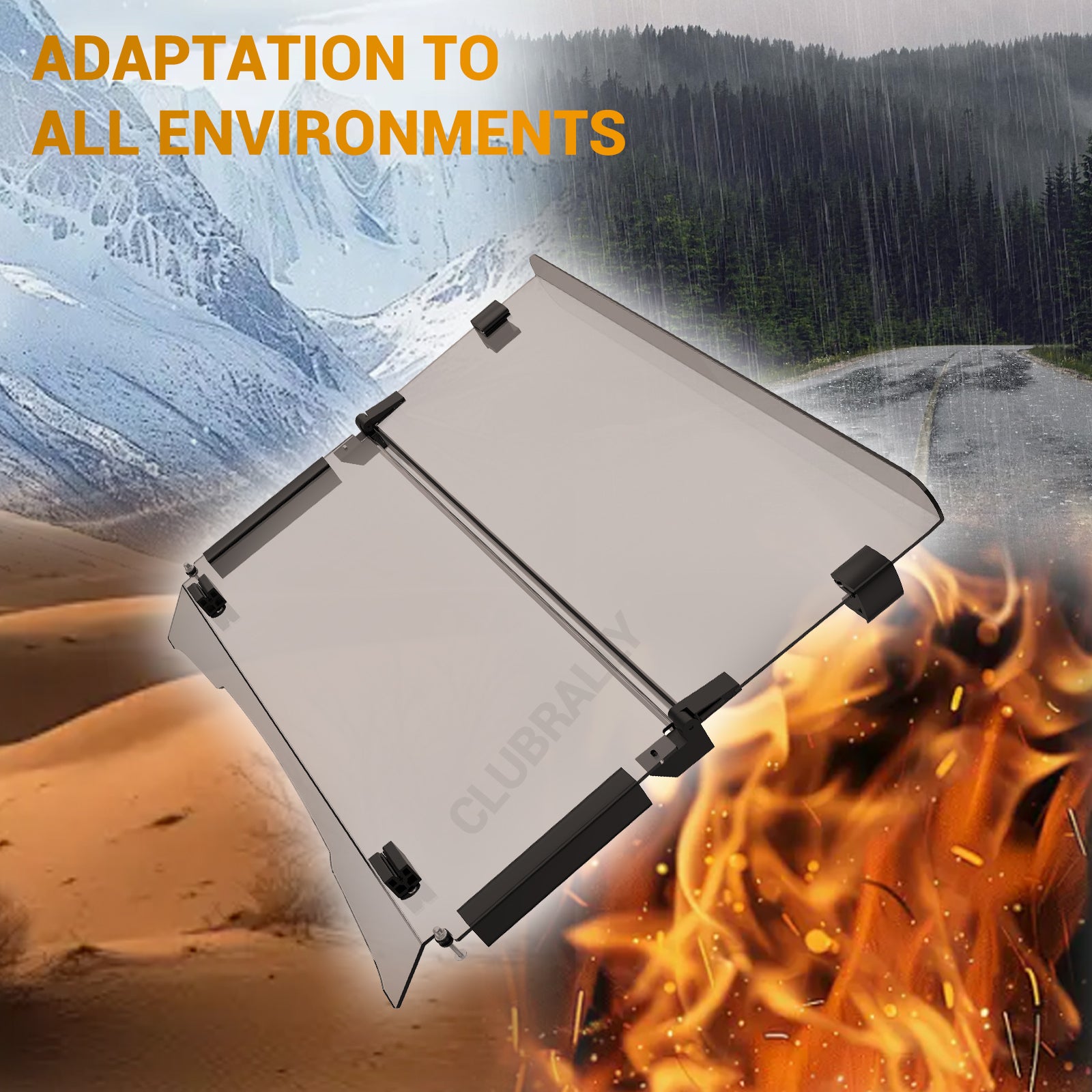 Golf Cart Club Car Windshield Tinted, Fold Down and Anti-UV Windshield Kit for 2004-Up Precedent/ Tempo/ Onward |Drive-up