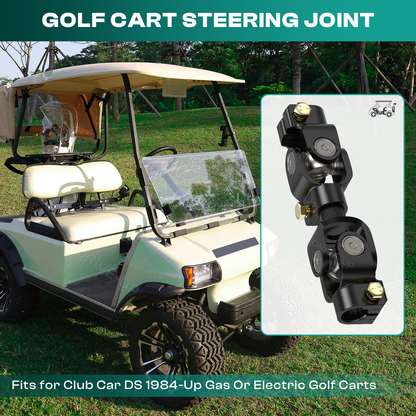 Club Car DS Steering Shaft U Joint - Fits 1984-Up Golf Carts OEM 1013861 |Drive-up