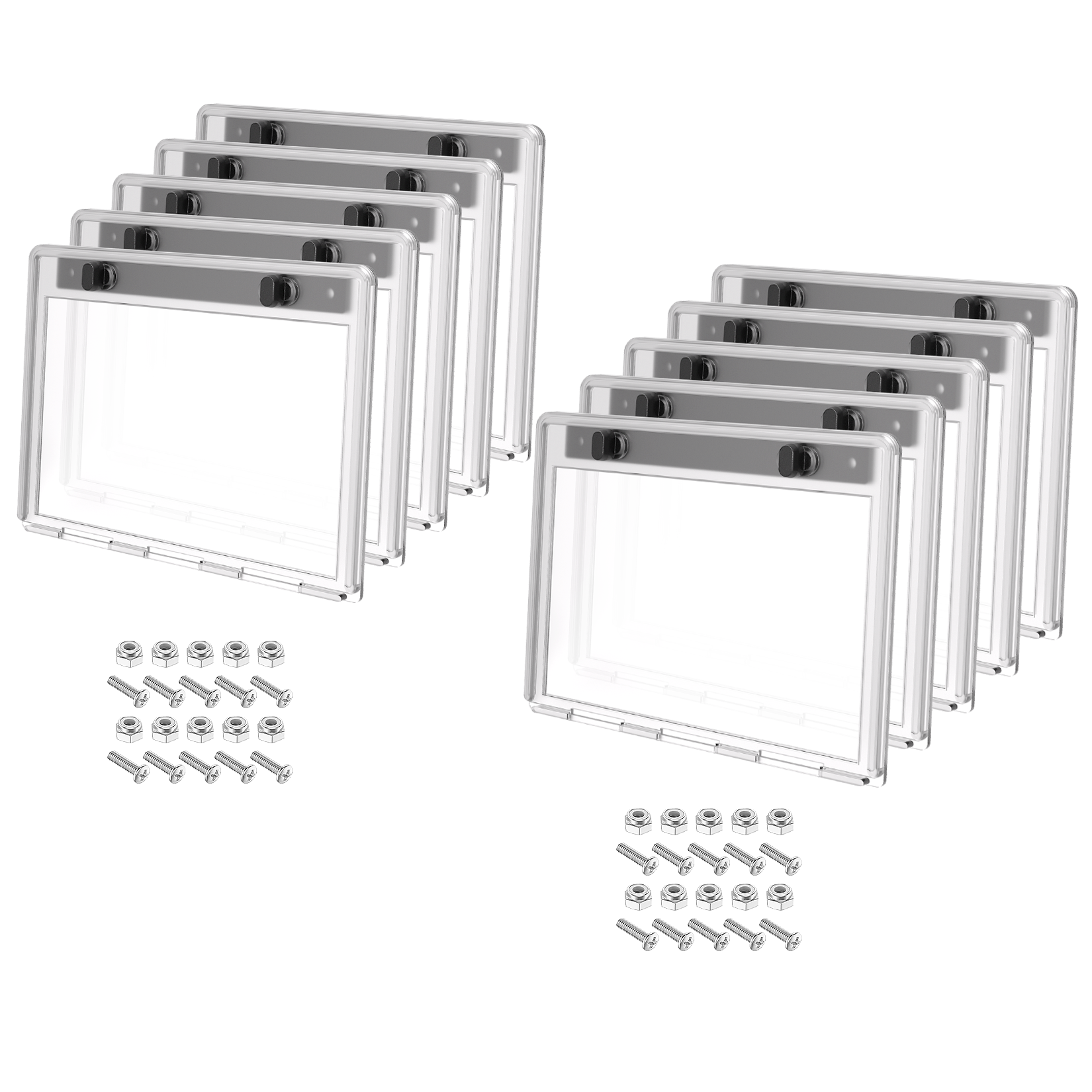 Golf Cart Transparent Hinged Message Holder for Club Car Models 10Pcs |Drive-up