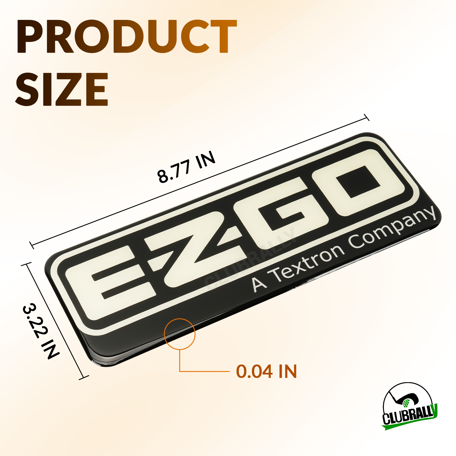 Name Plate for 2008-Up EZGO RXV Golf Carts | Drive-up