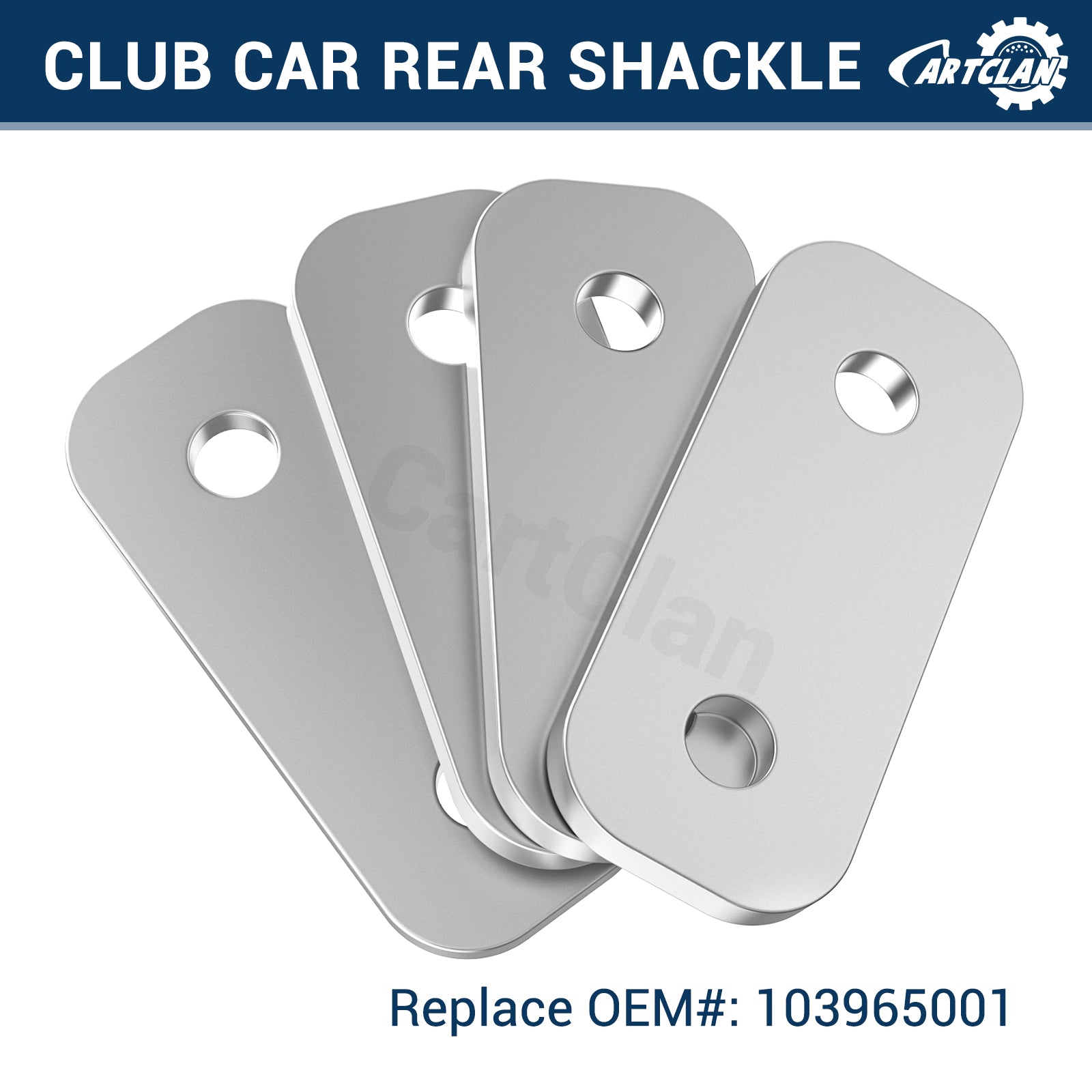 Golf Cart Rear Lugs 2 Hole Locking Plate for Club Car Precedent, Tempo, Onward, Set of 4 |Drive-up