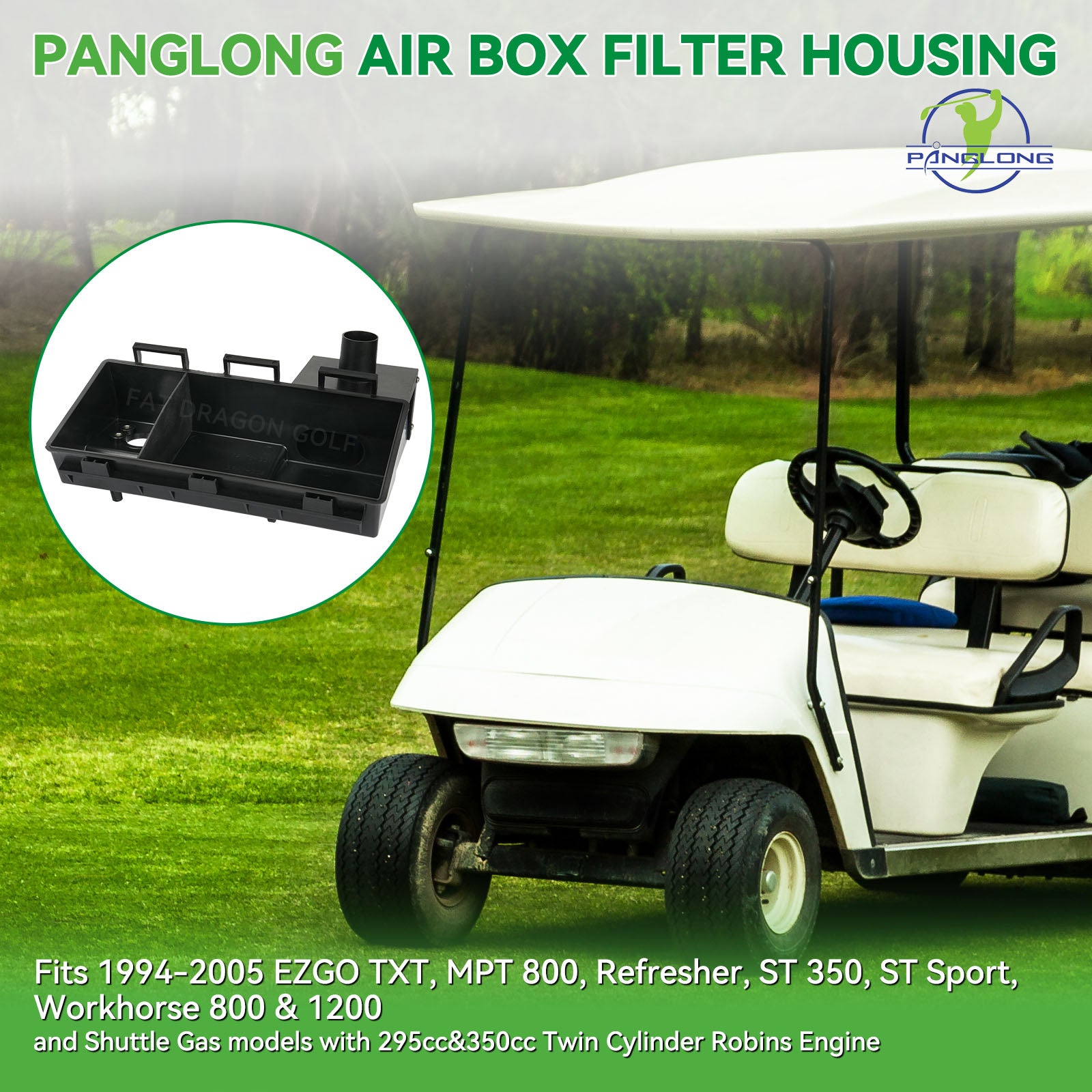 Standard Air Filter Housing for 1994-2005 EZGO Gas Golf Cart | Drive up