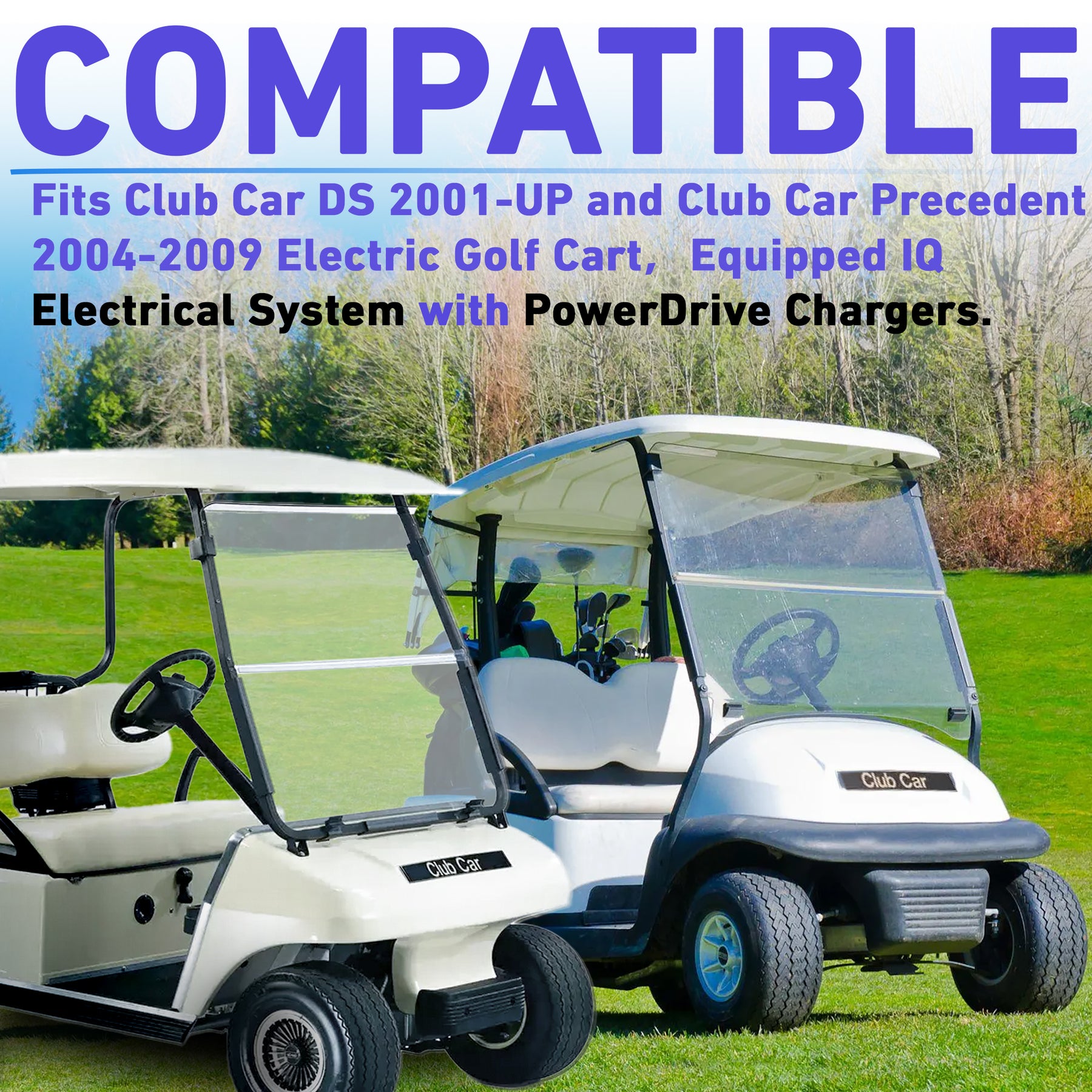Golf Cart 1510A-5201/1510A-5251 DC Motor Controller, Black 48V 250A Speed Controller, Club Car DS & Precedent IQ Electrical System | Drive-up