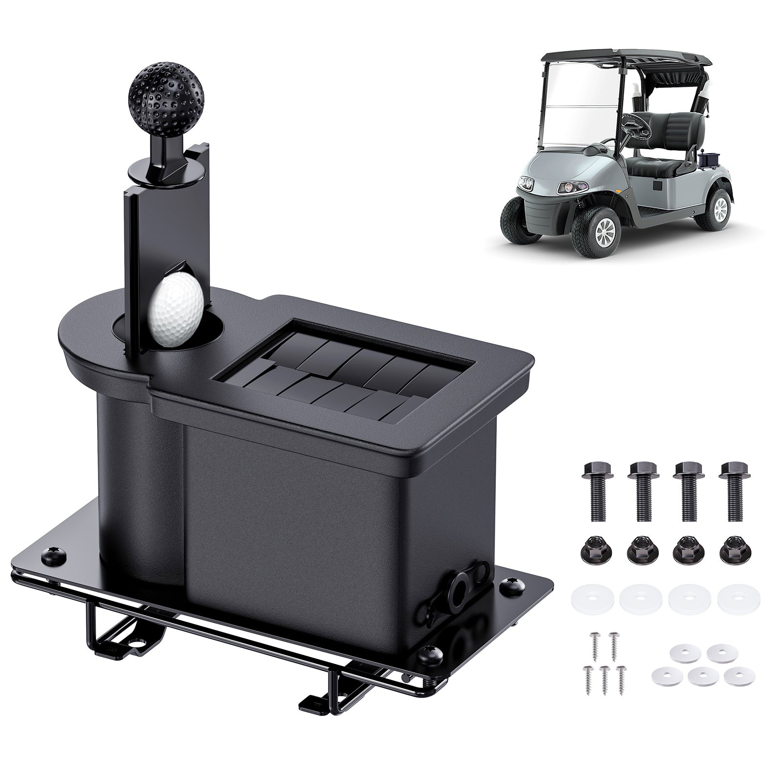 Golf Ball Cleaner and Club Cleaner Kit - Driver Side for EZGO RXV | Drive-up