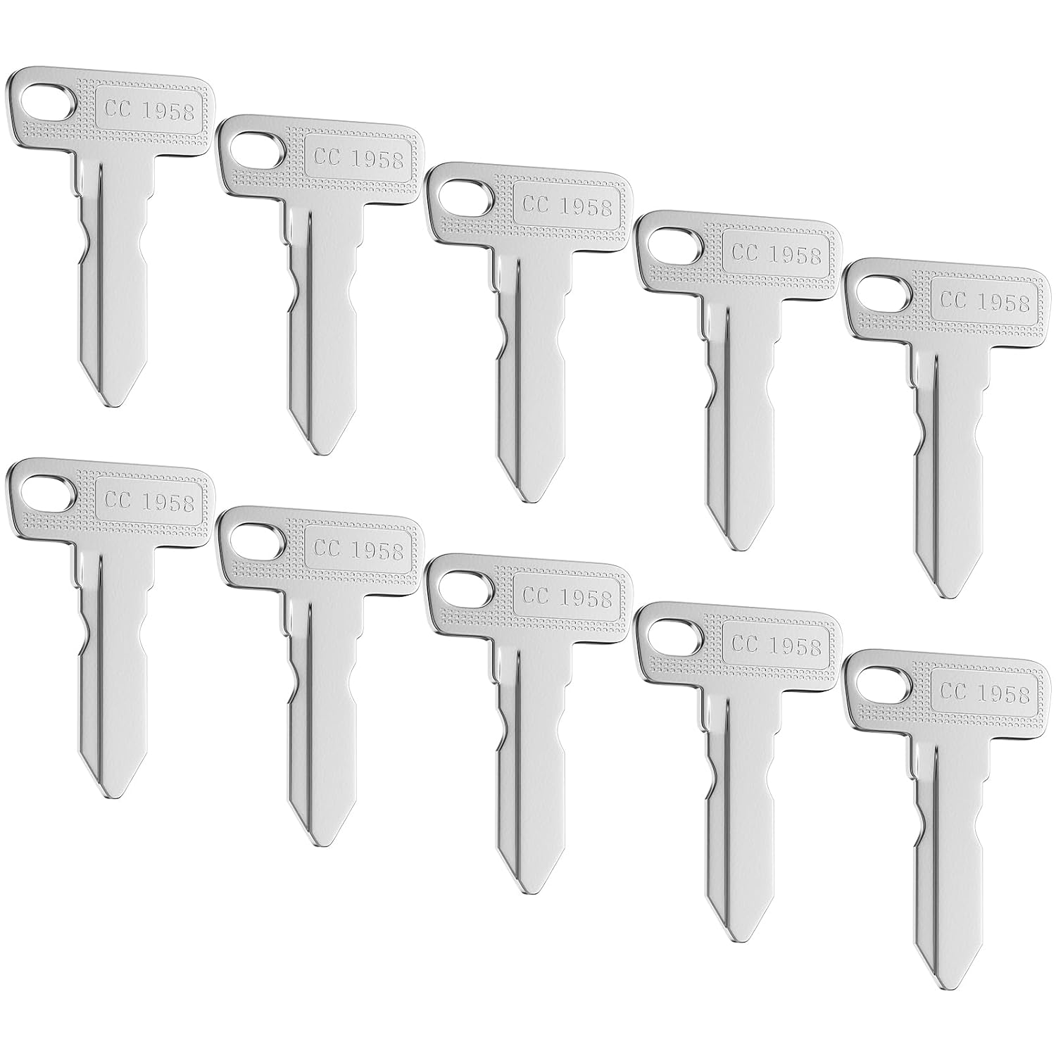 Drive-up Club Car Key, Ignition Keys fits Club Car Golf Cart-DS, Precedent and Tempo, 10PCS, Replace OEM #1012505