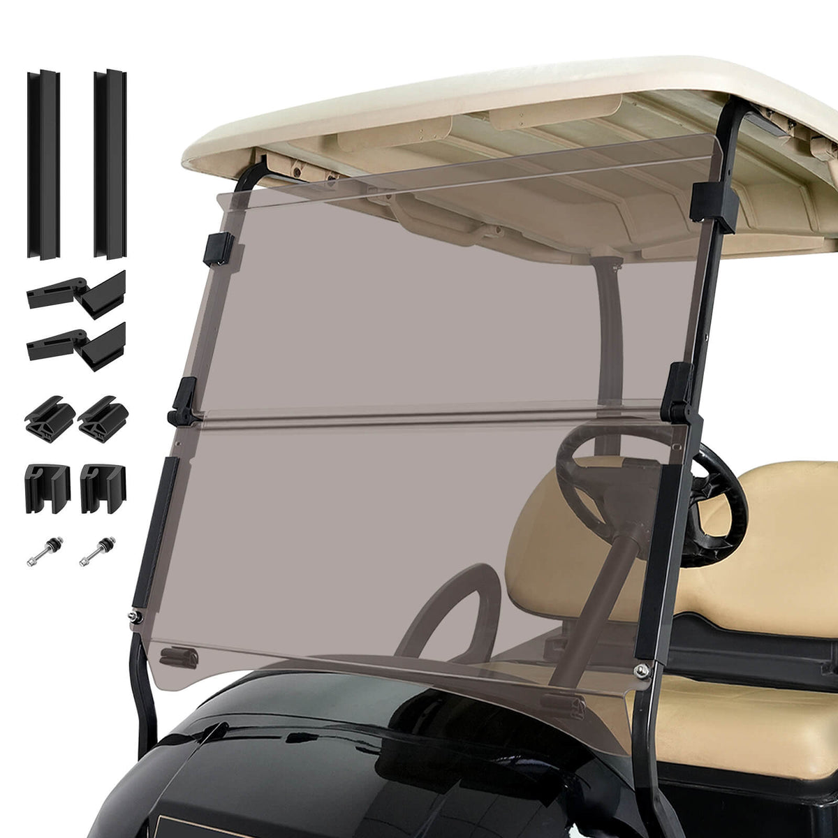 Foldable Golf Cart Windshield for for 2004-Up Club Car Precedent/ Tempo/ Onward |Drive-up