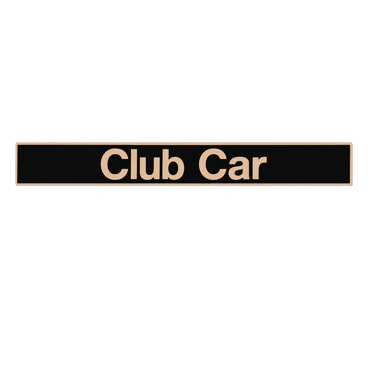 Club Car DS Black Gold Name Plate