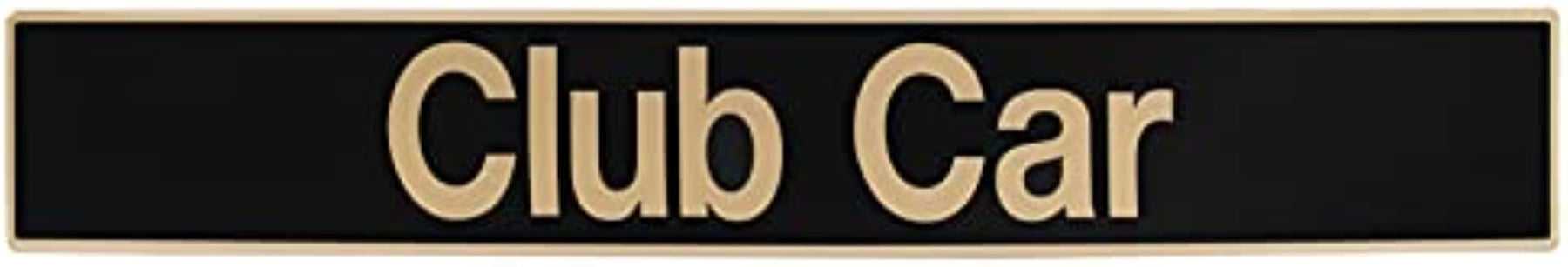 Name Plate for Club Car DS Emblem Black Gold for Golf Cart DRIVE-UP