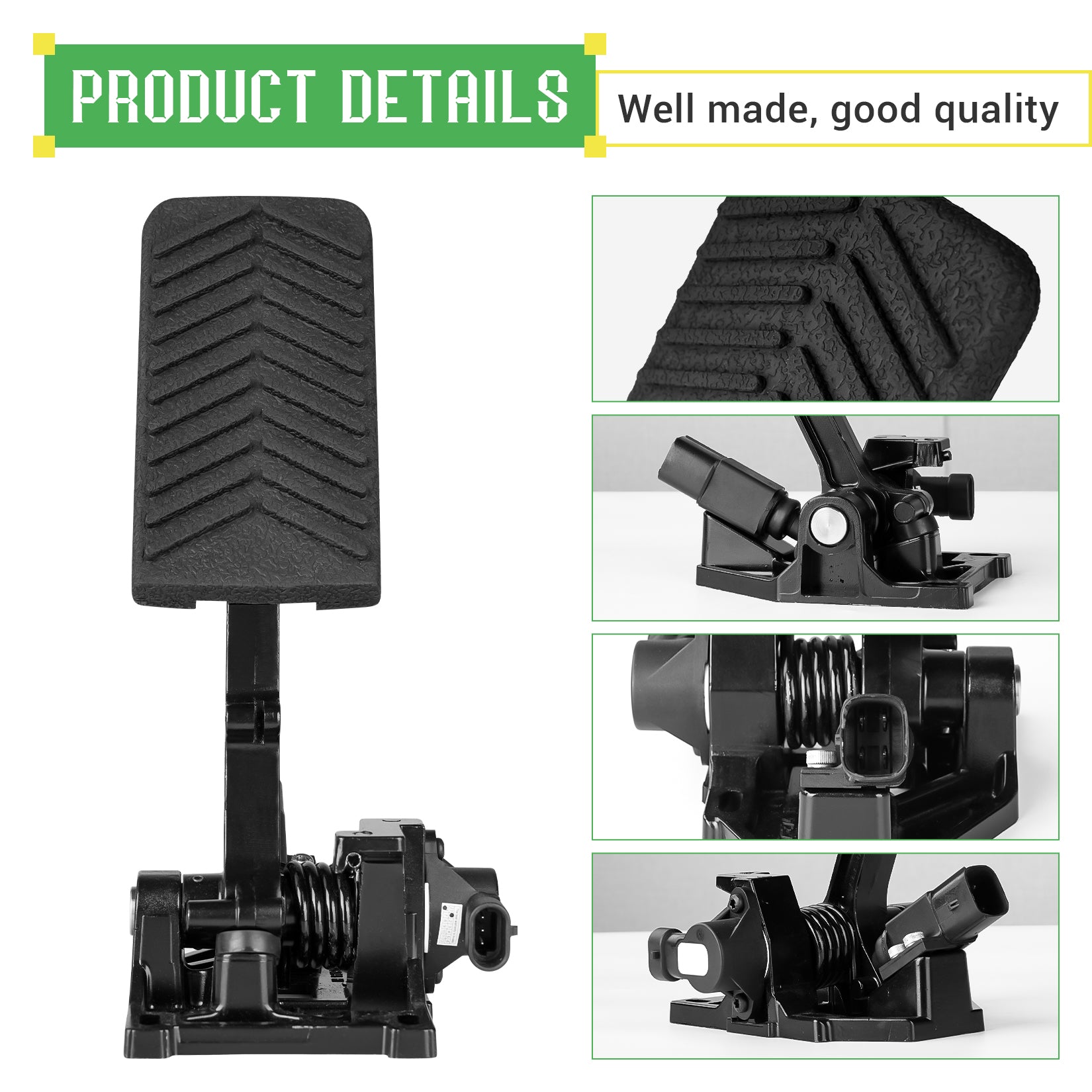 Drive-up EZGO Accelerator Pedal Assembly Suitable for RXV and 2FIVE Electric Golf Carts, Accelerator Pedal Assembly with Adapter Wiring Cable, Replace OEM 604692, 610315, 671889, 638180, 613109, 613143