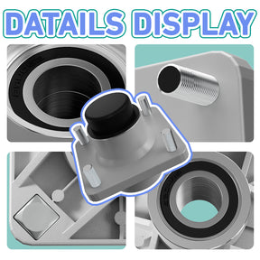 Drive-up Golf Cart Front Wheel Hub Assembly, Club Car Front Wheel Hub with Bearings Oil Dust Seal for Club Car Precedent and DS 2003-Up and Tempo 2018-Up Gas or Electric Golf Carts, OEM 102357701