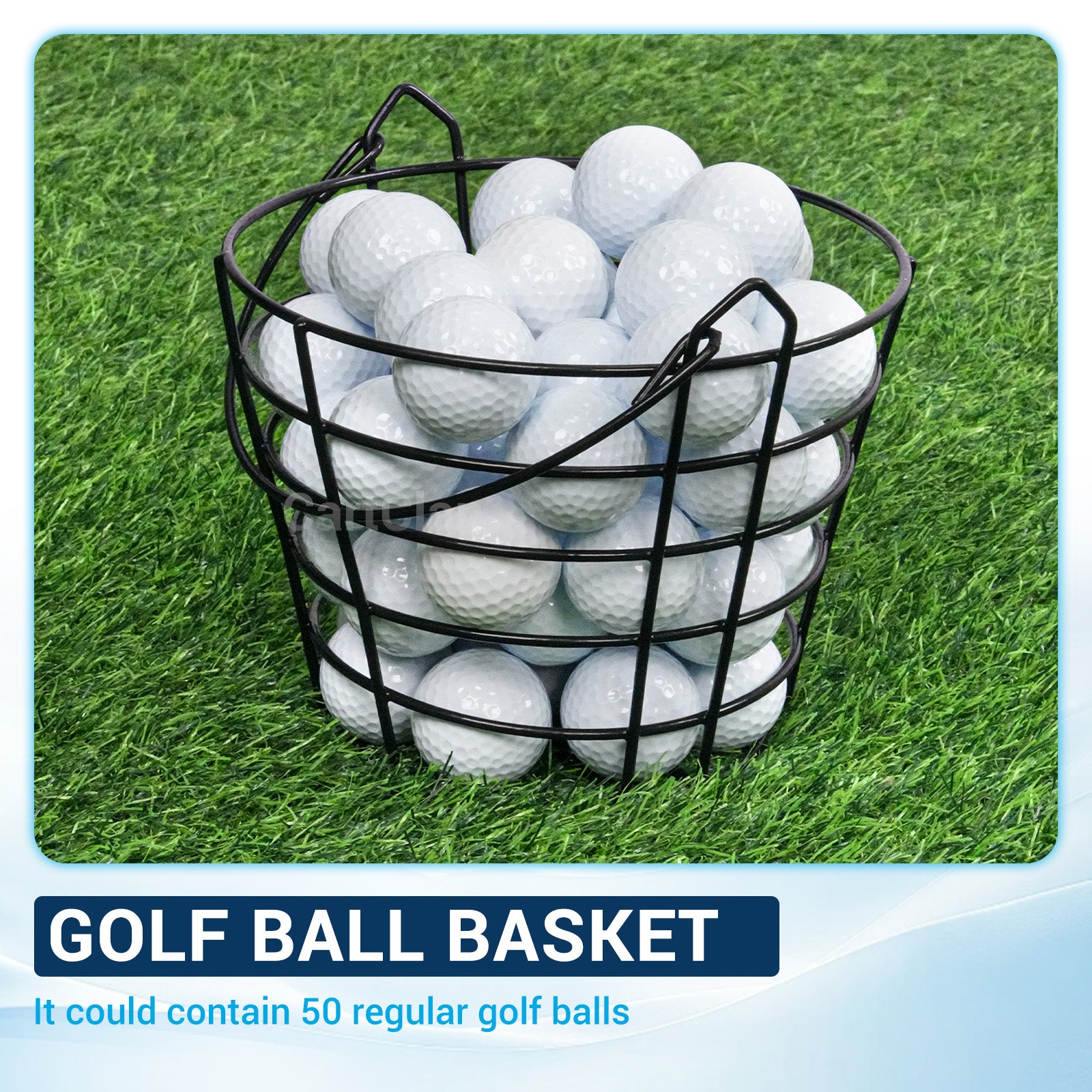 Golf Ball Basket, Golf Ball Container Bucket with Handle, Holds 50 Balls, 2 Pack  |Drive-up