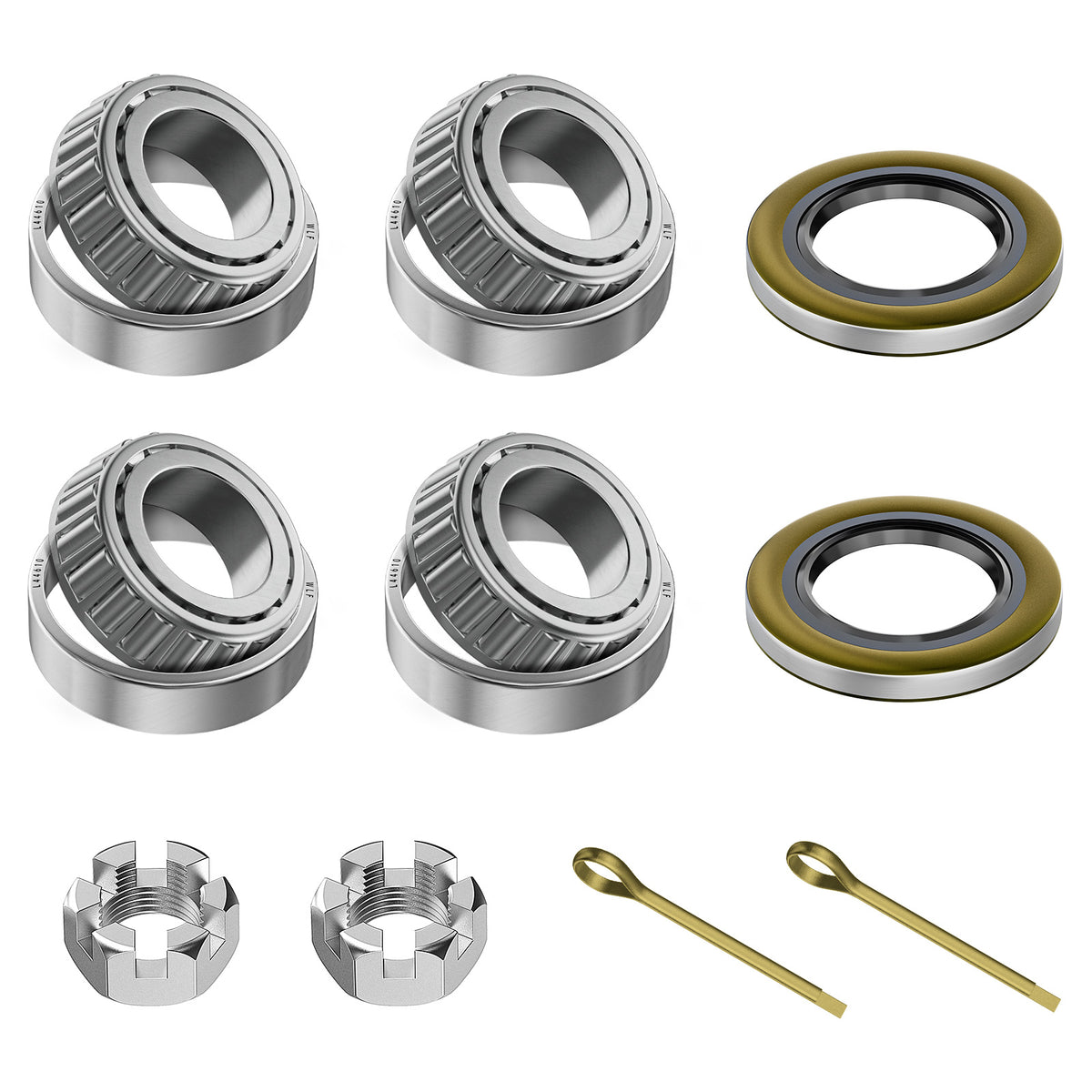 2 Set EZGO TXT Golf Cart Front Axle Wheel Hub Bearings & Seal |Drive-up