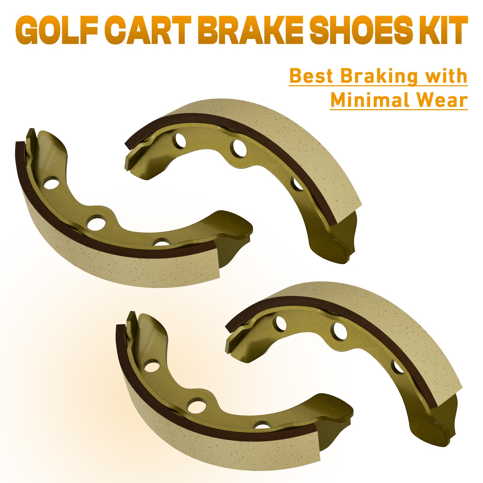 Drive-up  Golf Cart Brake Shoes Spring Kit for Club Car 1995-Up DS and Precedent/ Brake Shoes Kit for 1995-Up Club Car DS&Precedent and 2018-Up Tempo, OEM #1018232-01, 1018163-01