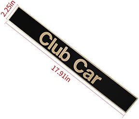 Name Plate for Club Car DS Emblem Black Gold for Golf Cart DRIVE-UP