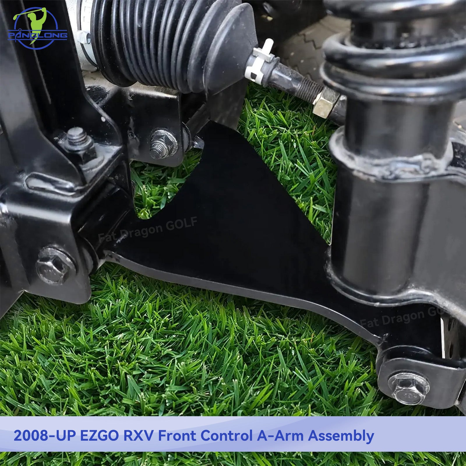 Drive-up EZGO RXV Front Control A-Arm Assembly, Front Suspension A-Arm with Bushings and Sleeve-1PC, Suitable for 2008-up EZ GO RXV Gas and Electric Golf Cart, Replace OEM# 608089, 604654