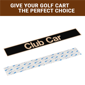 Club Car DS Black Gold Name Plate