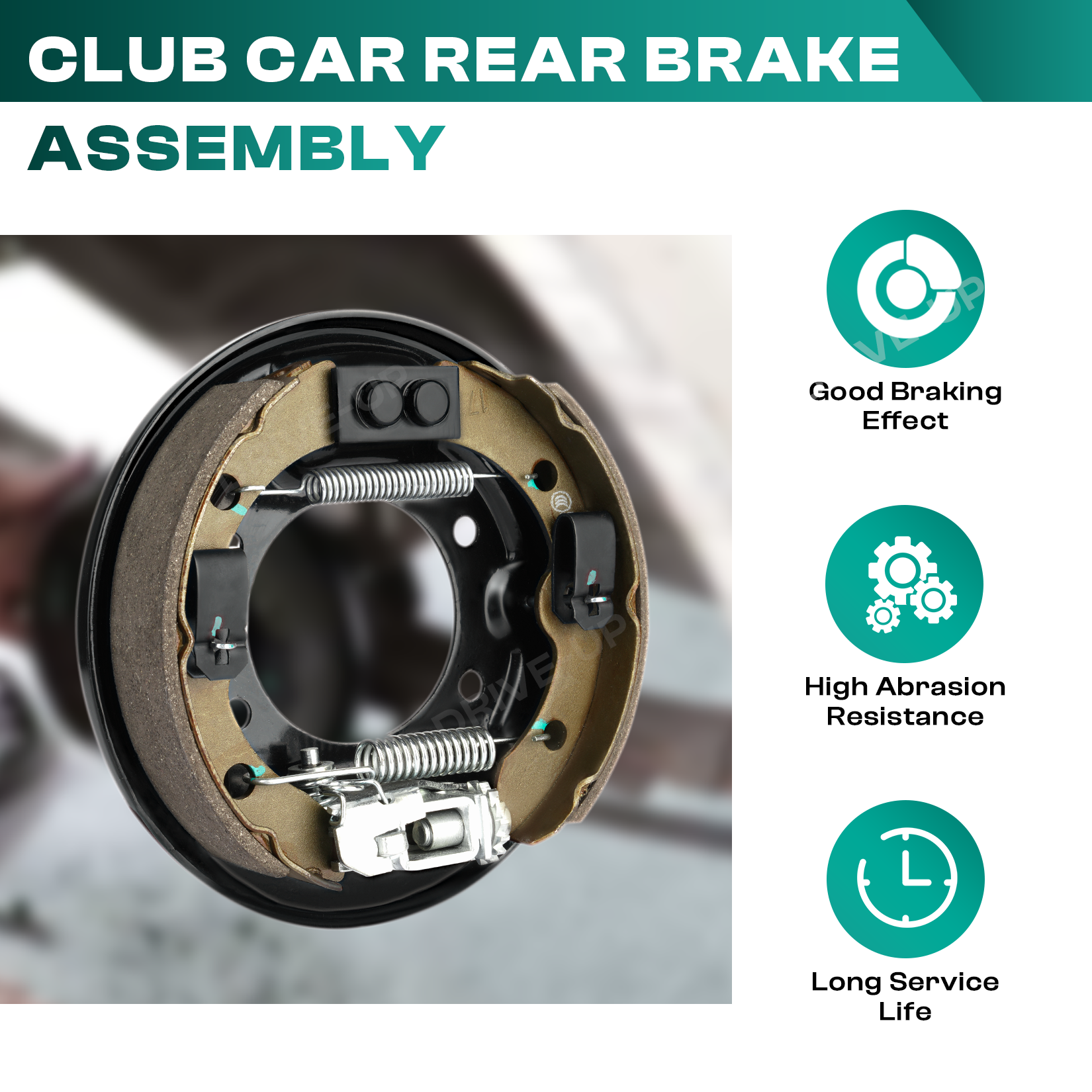 Drive-up Club Car Brake Assembly, Rear Brake Cluster for Club Car Precedent DS1995-Up and Tempo 2018-Up, Golf Cart Brakes OEM 101823301 103380202