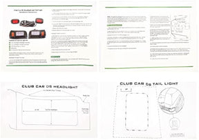 Club Car LED Light Kit 12 Volt Headlight & Tail Light Assembly for Club Car DS DRIVE-UP