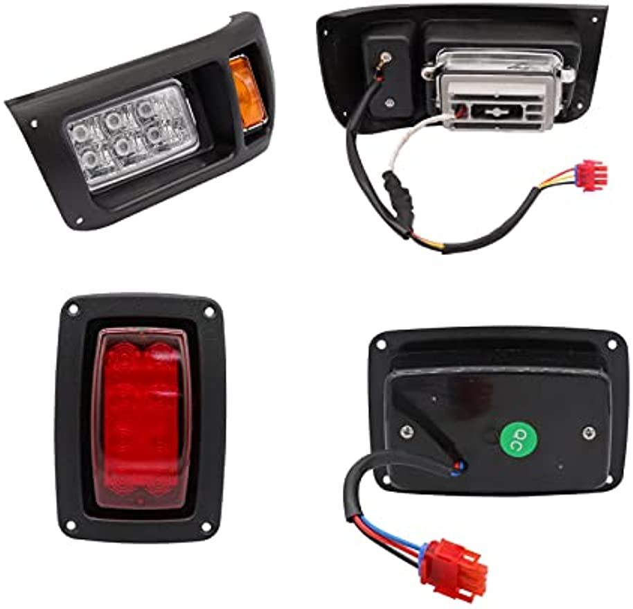 Club Car LED Light Kit 12 Volt Headlight & Tail Light Assembly for Club Car DS DRIVE-UP