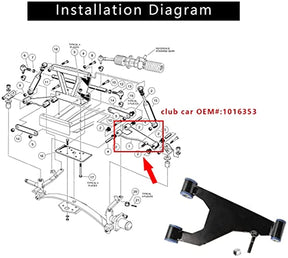 Delta A-Plate Sub Assembly for Club Car DS Gas & Electric Golf Carts 1993-UP DRIVE-UP