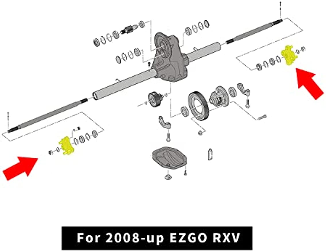 Golf Cart Rear Wheel Hub Flange Plate for EZGO RXV Electric 2008-Up Modles Rear Axle Hub Assembly DRIVE-UP