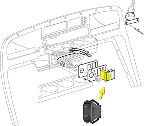 Forward Reverse Rocker Switch Fits EZGO TXT PDS Electric 2003-Up Golf Carts DRIVE-UP