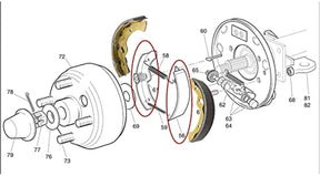 Golf Cart Brake Shoes Kit for EZGO Medalist TXT/ Yamaha Models DRIVE-UP