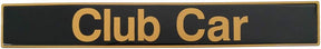 Drive-up Name Plate,Black Gold Decal for Club Car Precedent Golf Cart-15.74"×2.24" Emblem