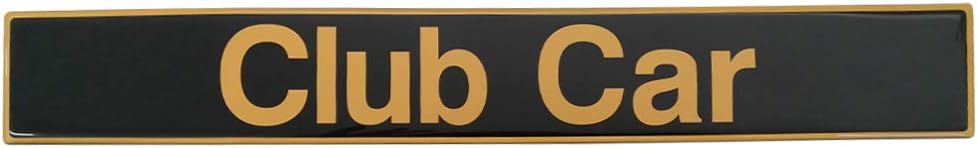 Drive-up Name Plate,Black Gold Decal for Club Car Precedent Golf Cart-15.74"×2.24" Emblem