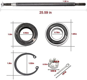 EZGO TXT Rear Splined Axle for Electric Golf Cart 1994-2013 Driver Side or Passenger Side DRIVE-UP