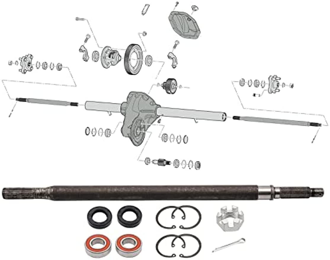 Rear Spline Axle Shaft for EZGO RXV Electric Driver Side DRIVE-UP