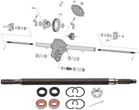 Rear Spline Axle Shaft for EZGO RXV Electric Driver Side DRIVE-UP