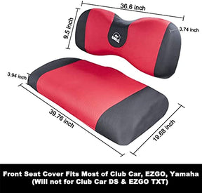 Golf Cart Seat Cover Set Fit for Club Car, EZGO, Yamaha (L SIZE) DRIVE-UP