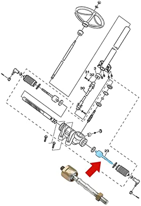 Tie Rod End Fits Yamaha G29 Golf Cart DRIVE-UP