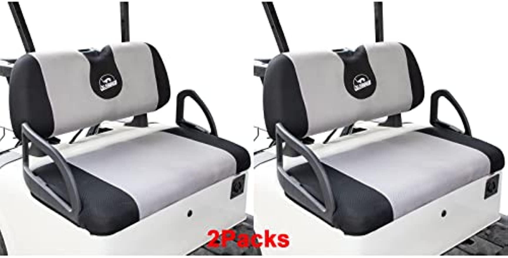 Golf Cart Gray Seat Cover Set Fit for Club Car, EZGO, Yamaha (L Size) DRIVE-UP