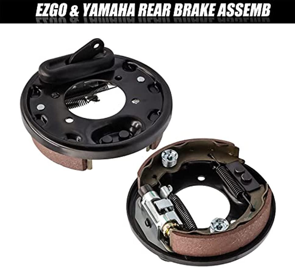 Brake Assembly for EZGO TXT PDS Medalist & Yamaha Rear Brake Cluster with Brake Shoes DRIVE-UP