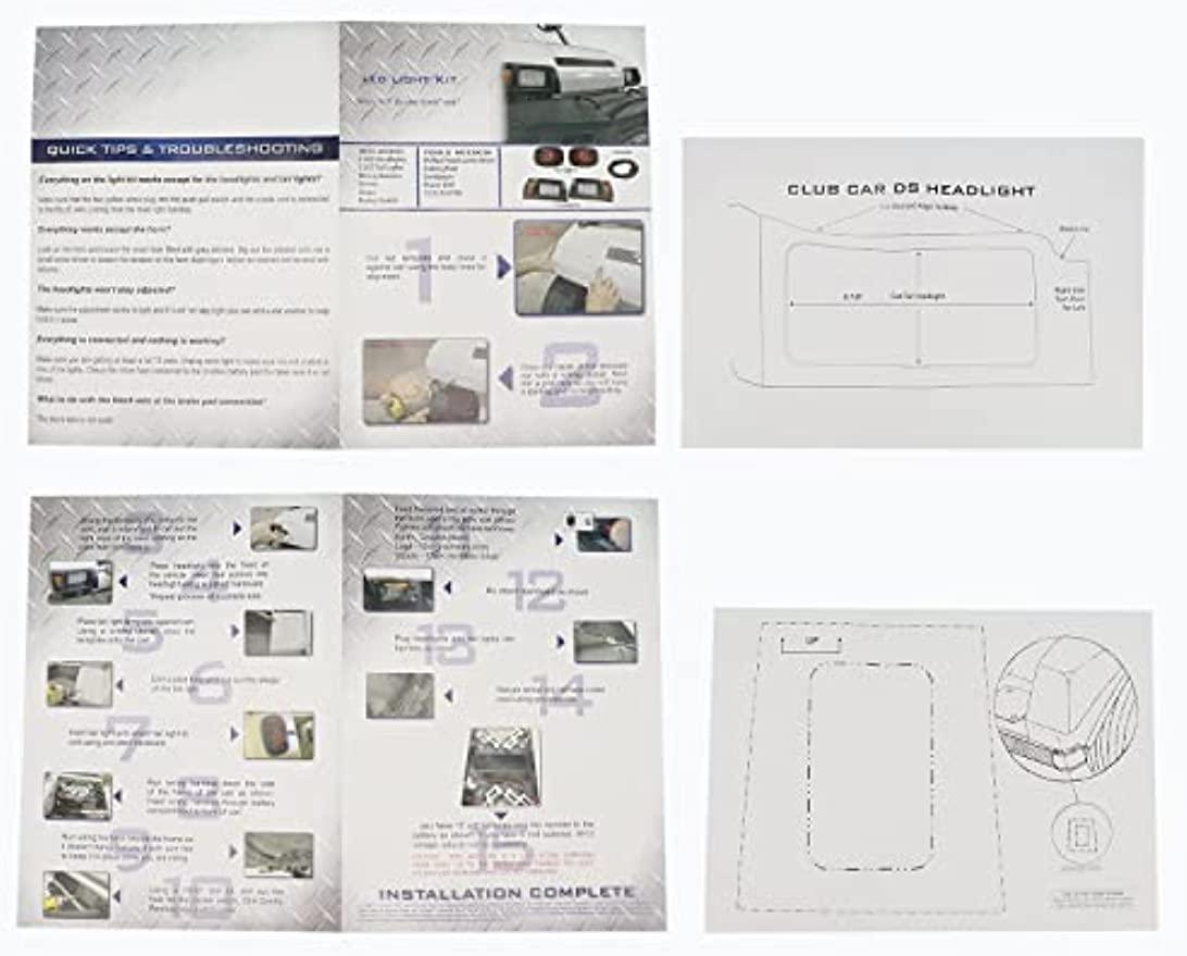 Club Car DS Led Head Light Kit Headlight and Tail Light Assembly DRIVE-UP
