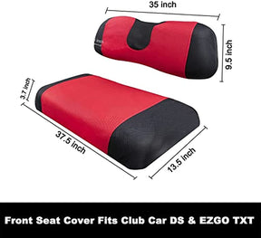 Golf Cart Seat Cover Set Fit for Club Car DS&EZGO TXT (S Size) DRIVE-UP